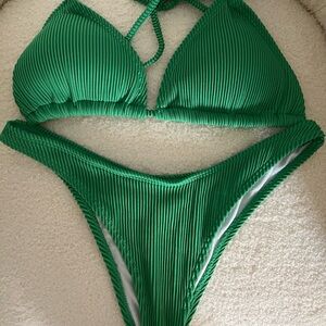 Shein Green Bikini with Skirt Coverup